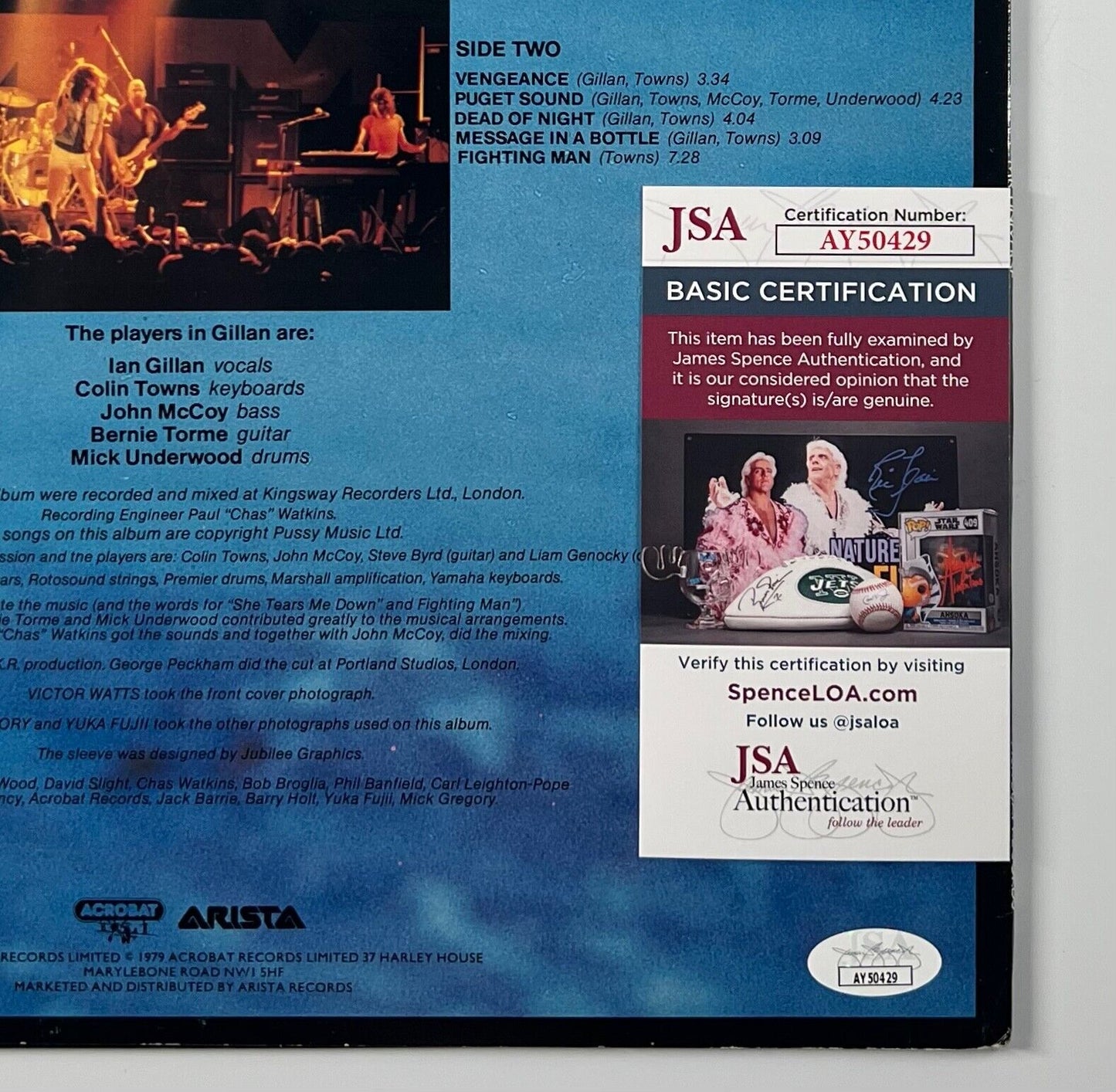 Ian Gillan JSA Autograph Signed Album Vinyl Record Mr Universe