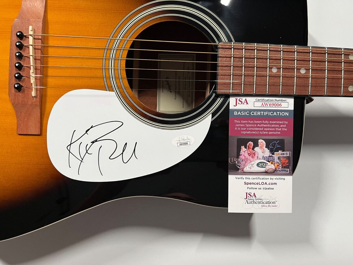 Kix Brooks JSA Autograph Signed Guitar Epiphone Acoustic Dunn