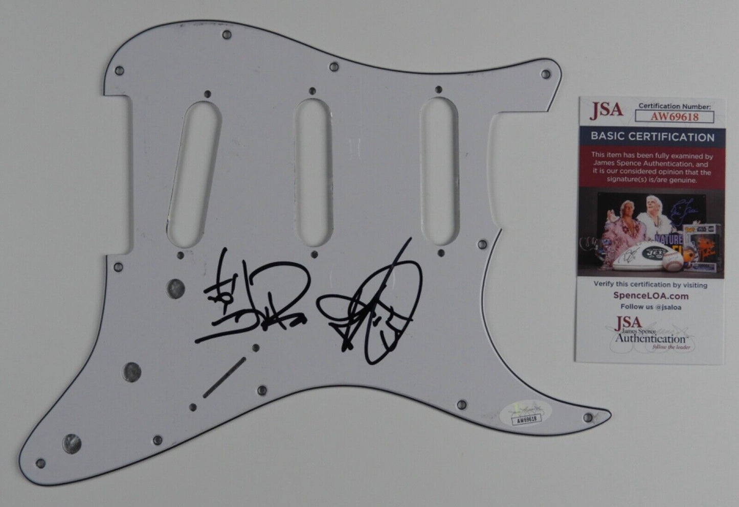 Lit Autograph Signed Fender Strat Guard JSA Guitar A Jay Popoff Jeremy