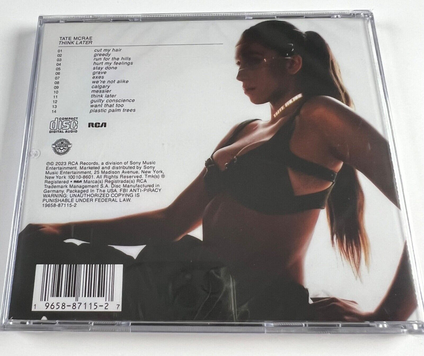 Tate Mcrae Signed Autograph Think Later CD Booklet Still Sealed