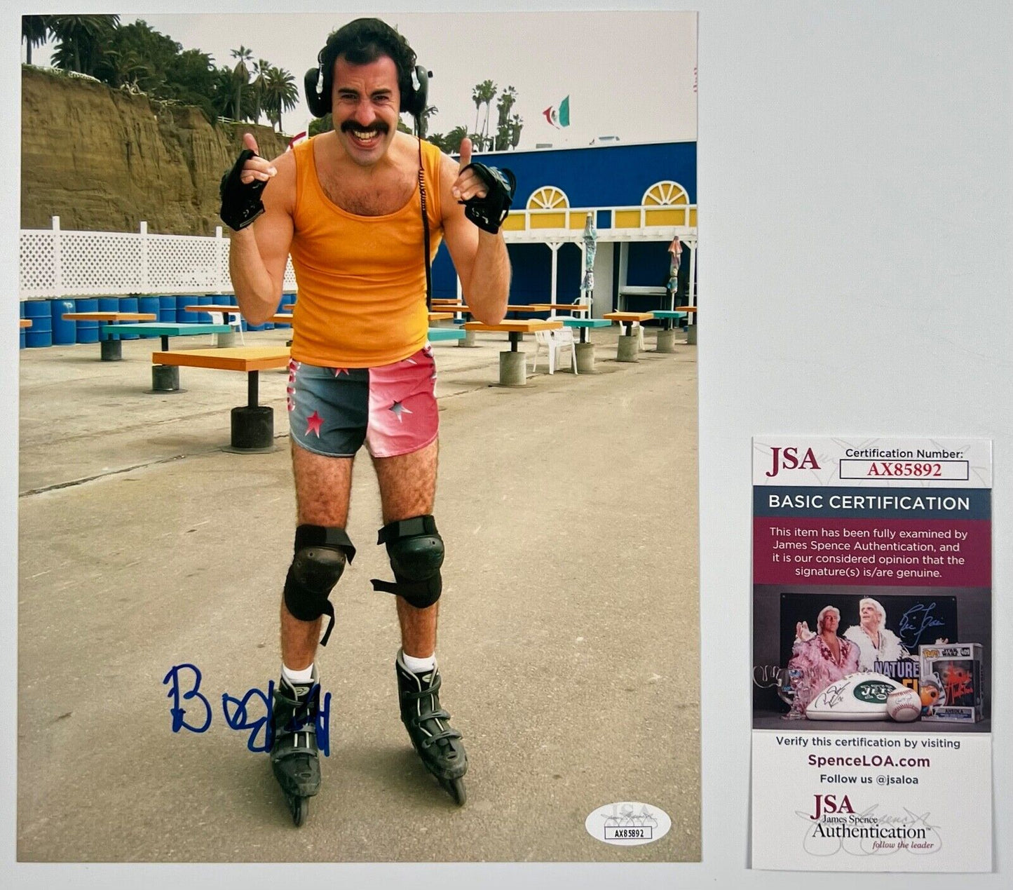 Sascha Baron Cohen Borat JSA Signed Autograph 8 x 10 photo