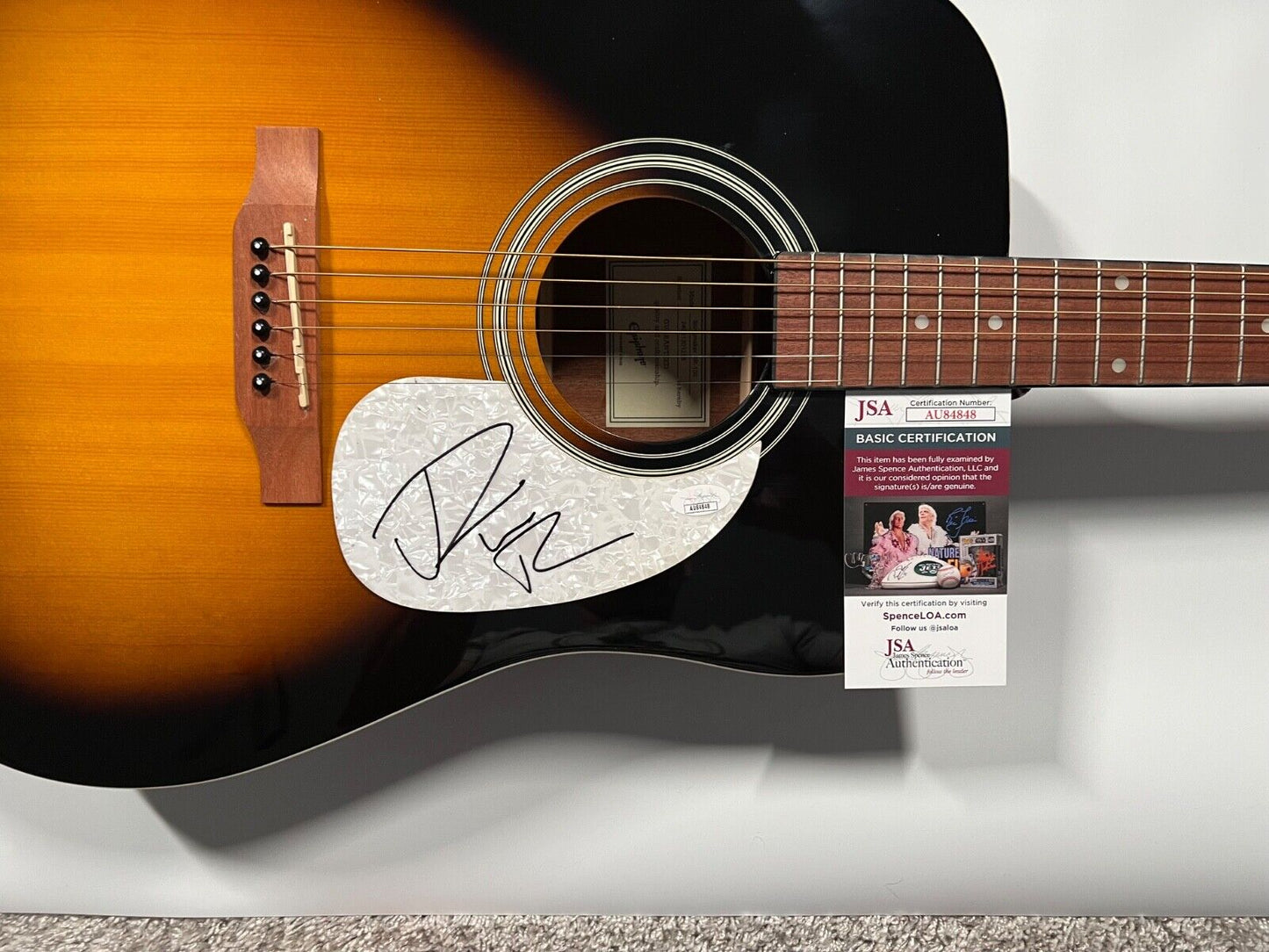 Jelly Roll JSA Autograph Signed Guitar Epiphone Acoustic