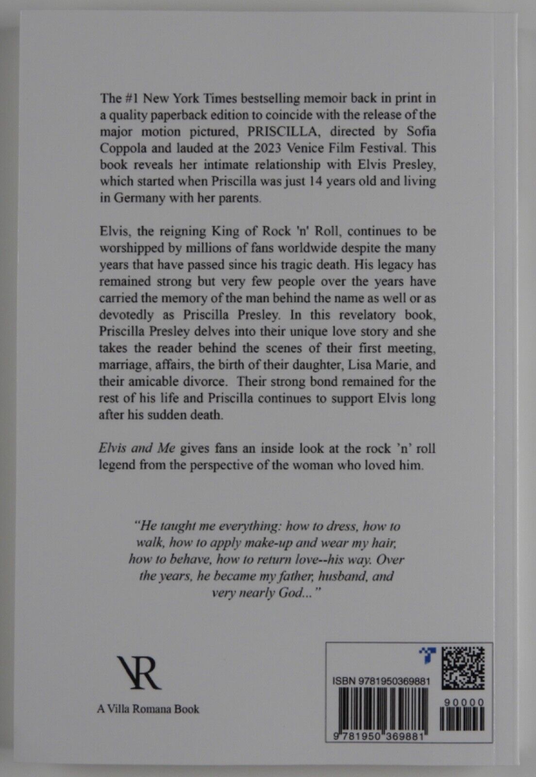 Priscilla Presley JSA Autograph Signed Book Elvis And Me