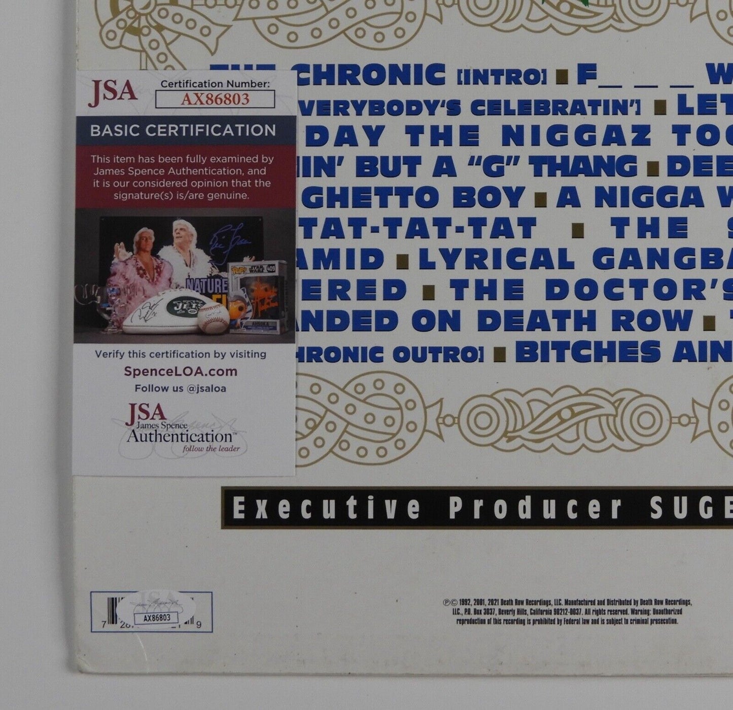 Snoop Dogg JSA Signed Autograph Record Album Vinyl The Chronic