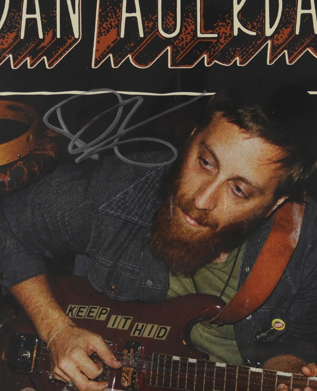 Dan Auerbach Signed Autograph Record Album Keep It Hid Orange & Black Vinyl