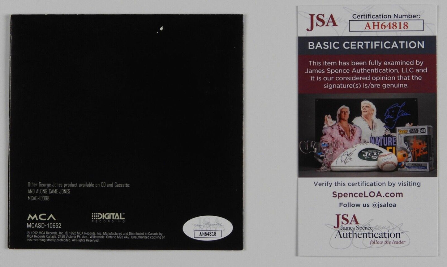 George Jones JSA Signed Autograph CD Booklet Walls Can Fall