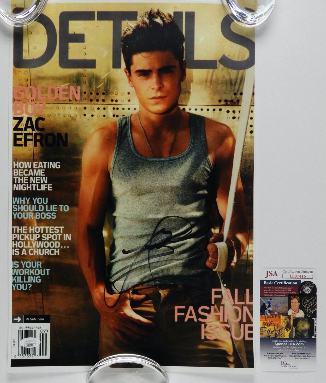 Zac Efron JSA Signed Autograph 12 x 18 Poster on Card Stock