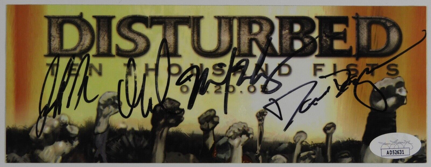 Disturbed JSA Signed Autograph Sticker Fully Signed