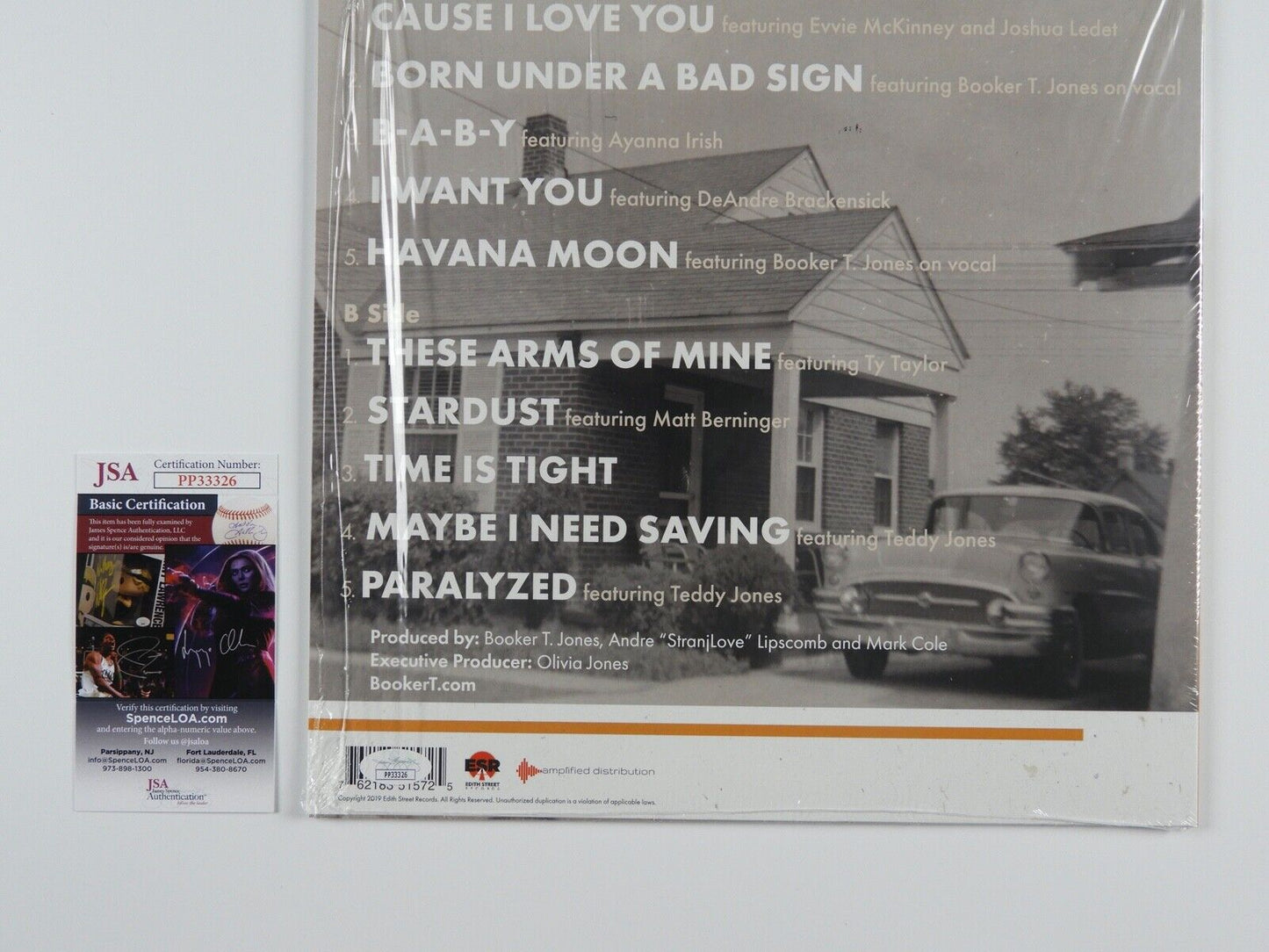 Booker T Jones JSA Signed Autograph Album Record LP Note By Note