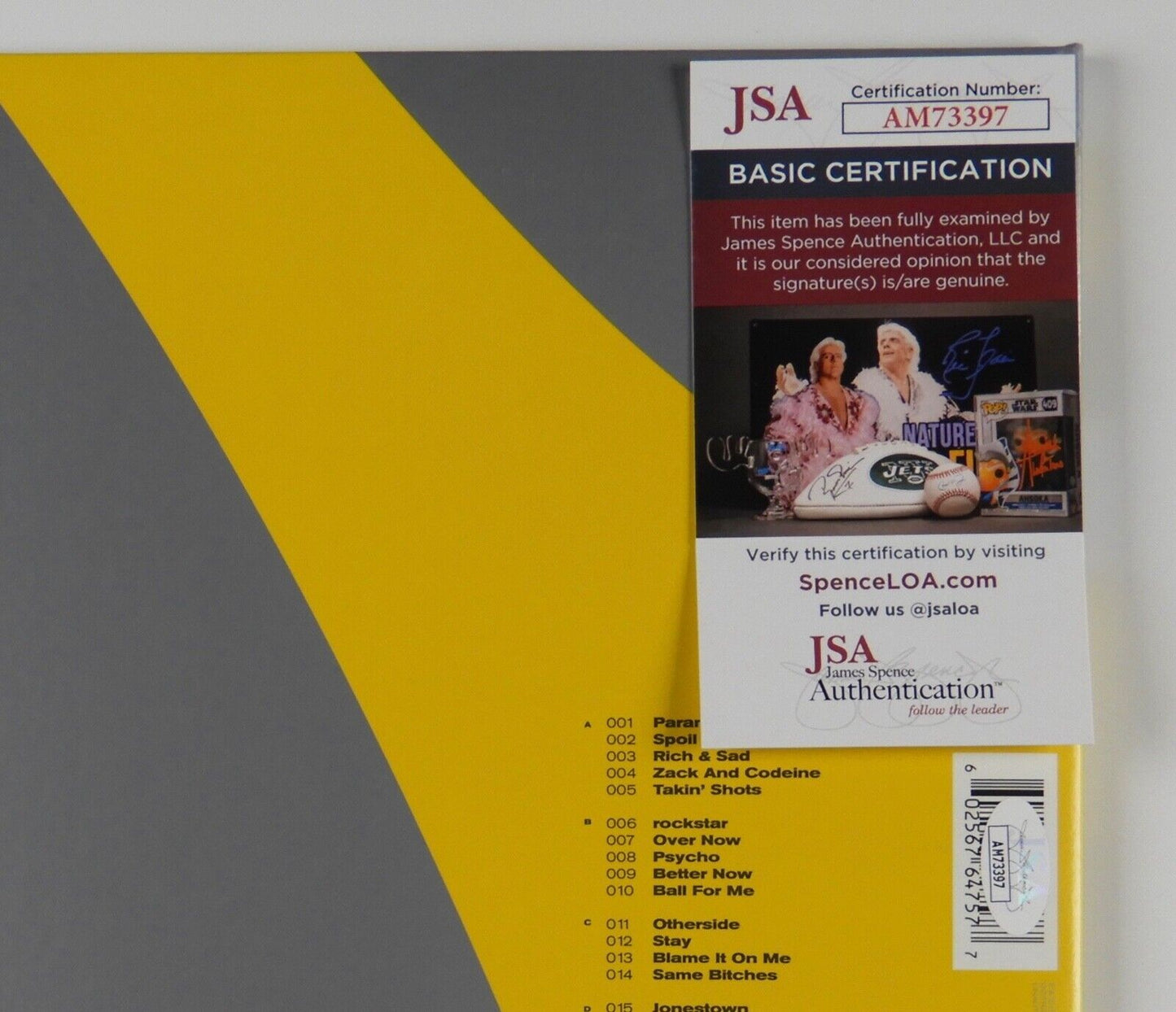 Post Malone JSA Autograph Signed Album Vinyl Beerbongs & Bentleys