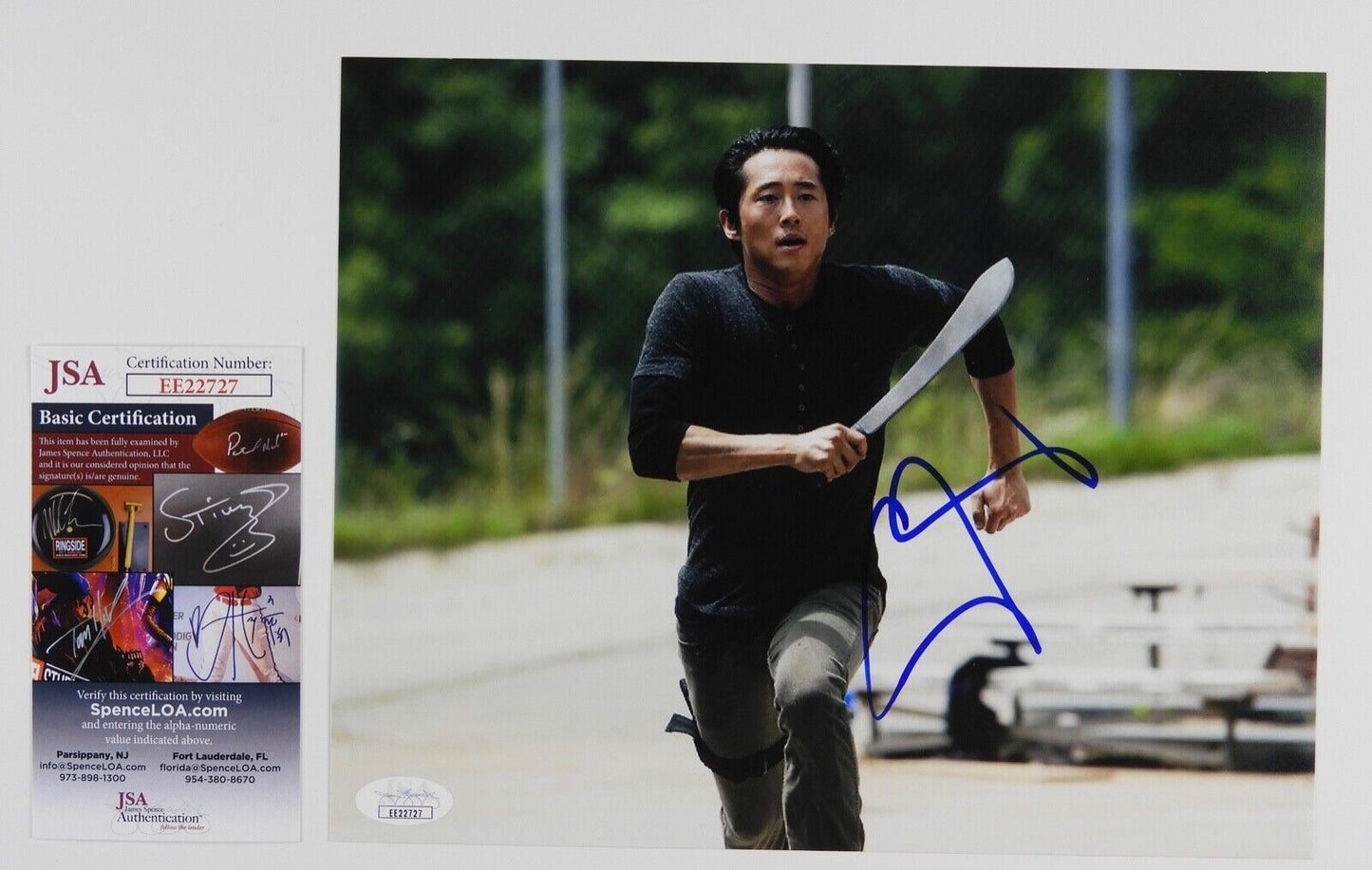 Stephen Yeun Glenn The Walking Dead Autograph Signed Photo JSA 8 x 10