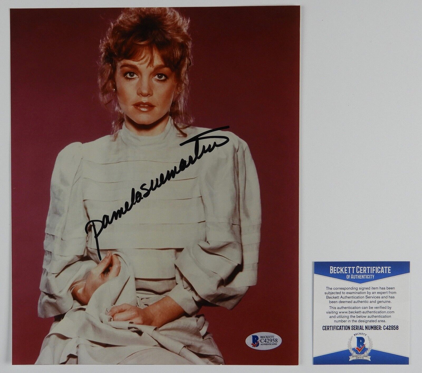 Pamela Sue Martin signed autograph photo 8 x 10 BAS COA Beckett