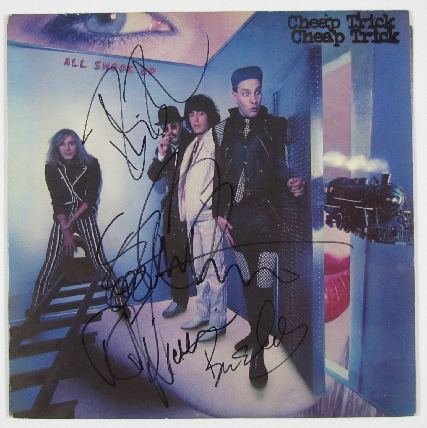 Cheap Trick All Shook Up Fully Group Signed Autograph Record Album JSA Vinyl