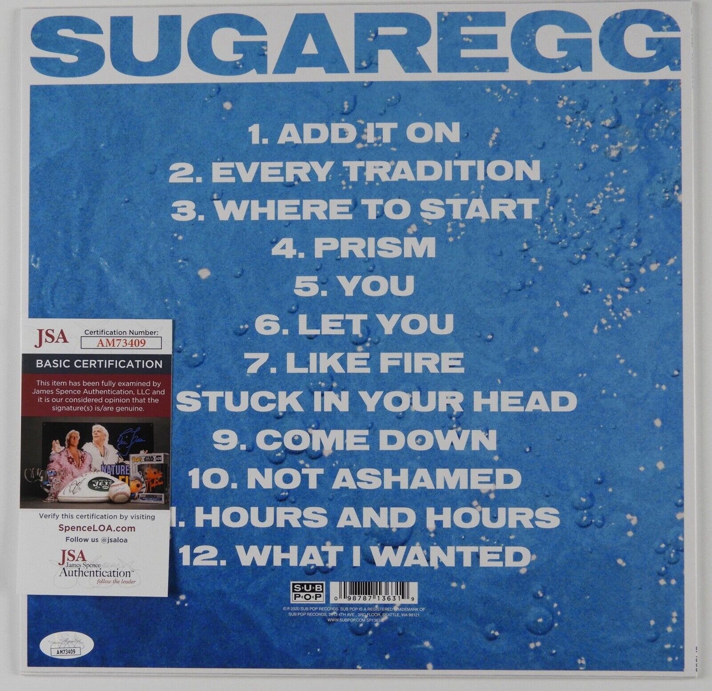 Alicia Bognanno Bully JSA Autograph Signed Album Vinyl LP Sugaregg