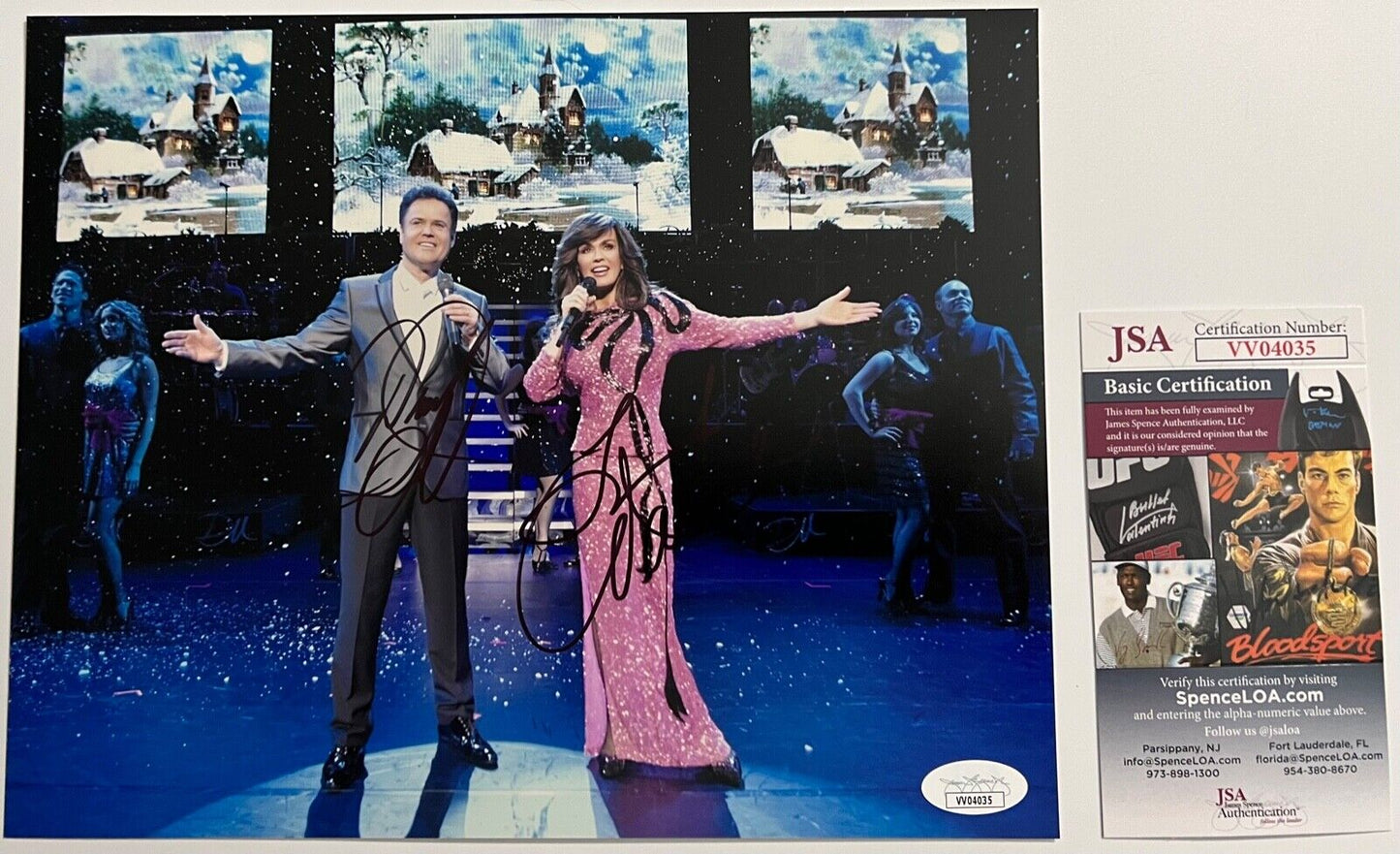 Donny And Marie Osmond JSA Signed Autograph 8 x 10 Photo