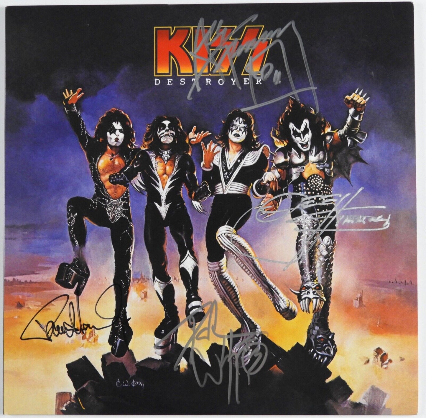 KISS JSA Fully Signed Autograph Album Destroyer Gene Simmons Peter +