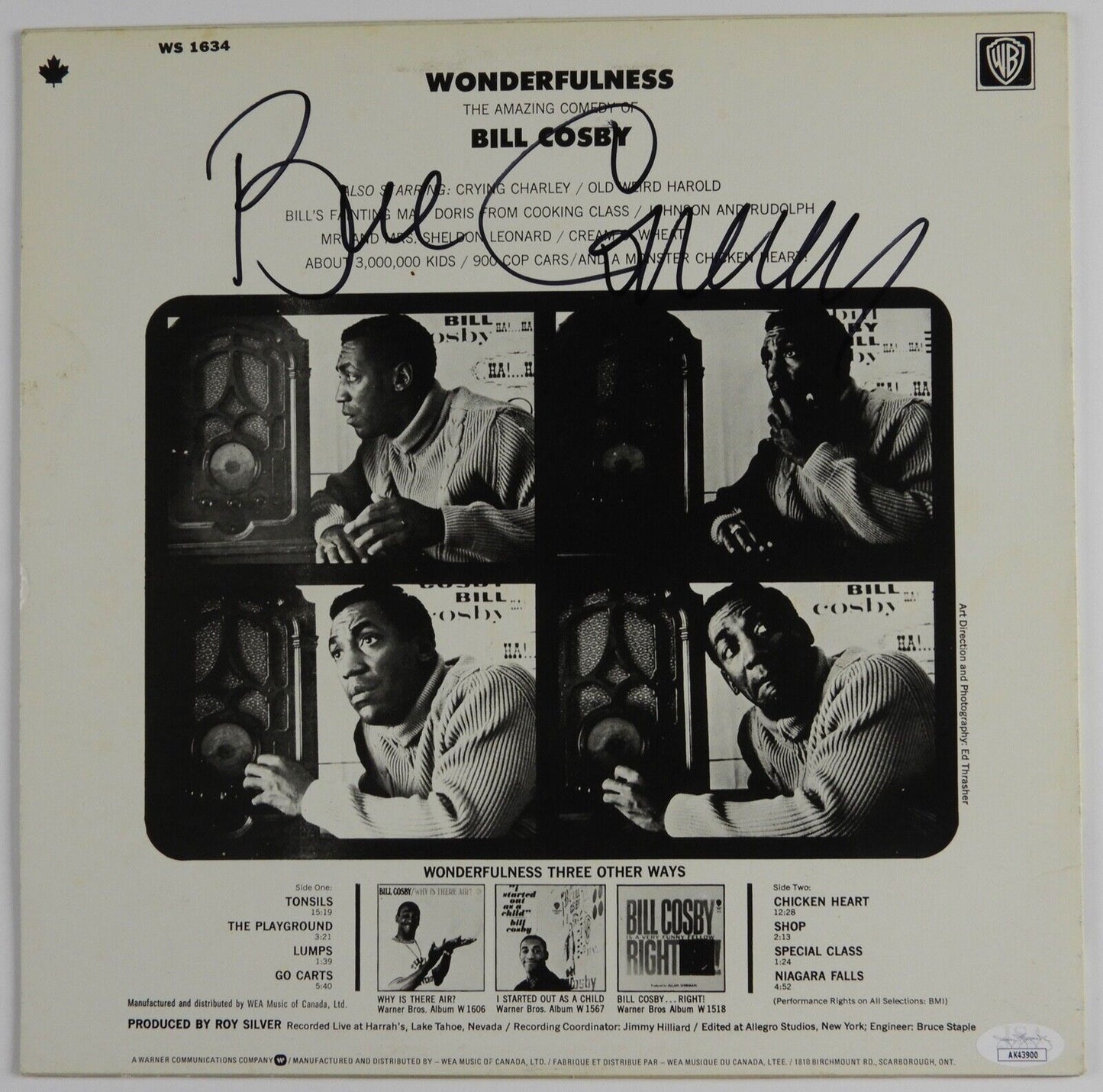 Bill Cosby JSA Signed Autograph Album Record LP Wonderfulness
