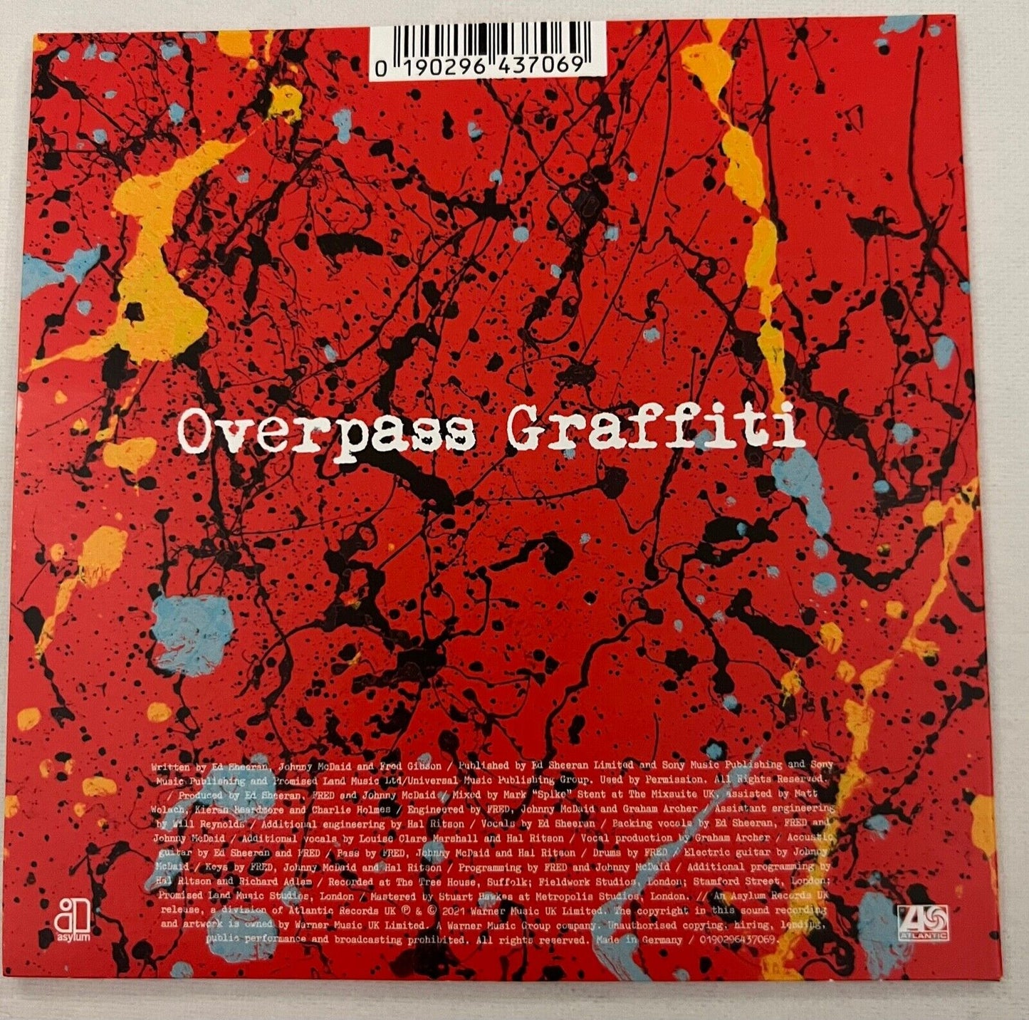 Ed Sheeran Signed Autograph Overpass Graffiti CD Single Still Sealed