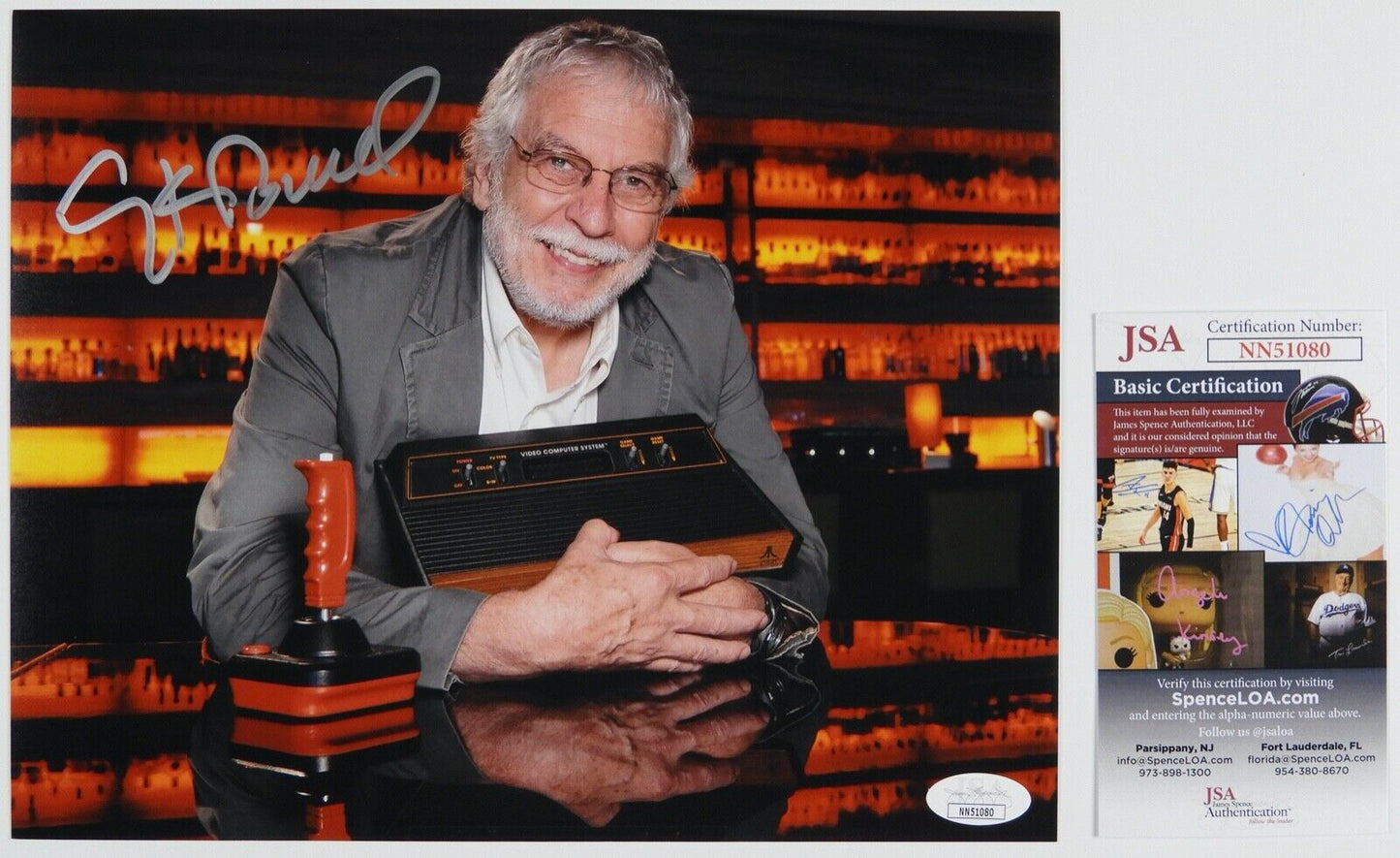 Nolan Bushnell Signed Autograph 8 x 10 Photo JSA COA Atari Ping Pong Pitfall