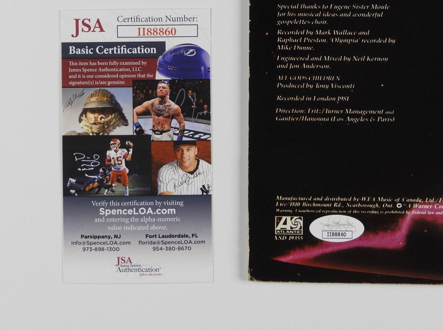 Jon Anderson YES JSA Signed Autograph Record Album Vinyl Animation