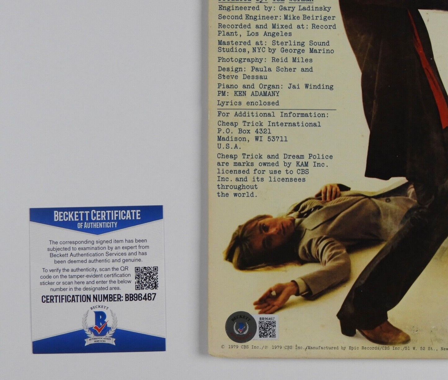 Cheap Trick Autograph Signed Record Album Beckett Rick Nielsen Robin Zander