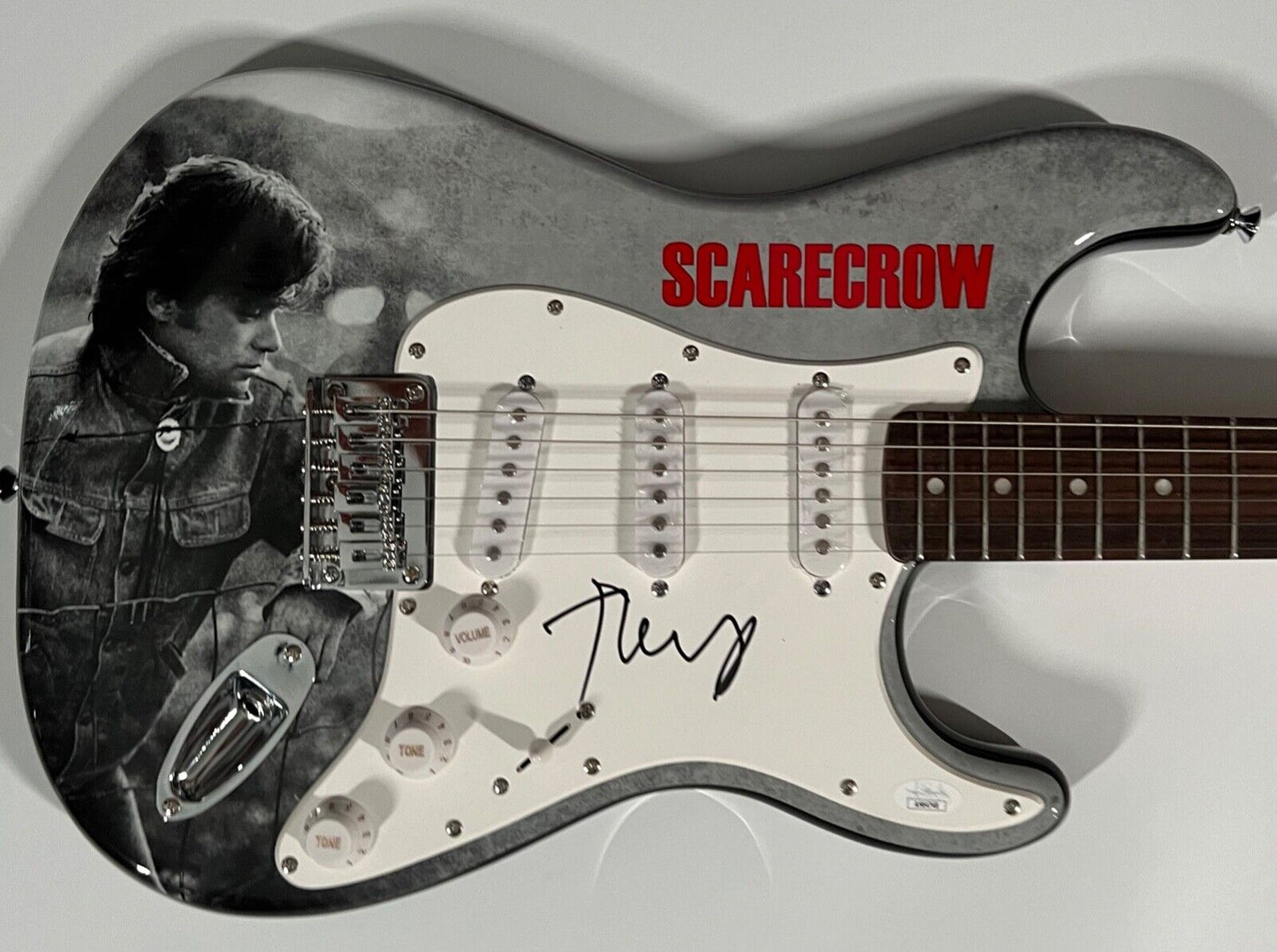 John Mellencamp JSA Guitar Autograph Signed Guitar Fender Squier Stratocaster