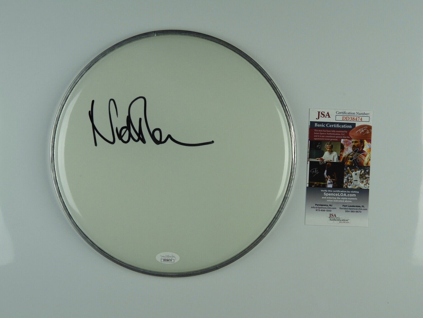 Nick Mason Pink Floyd Autograph Signed Drum Head JSA COA 10" FA LOA