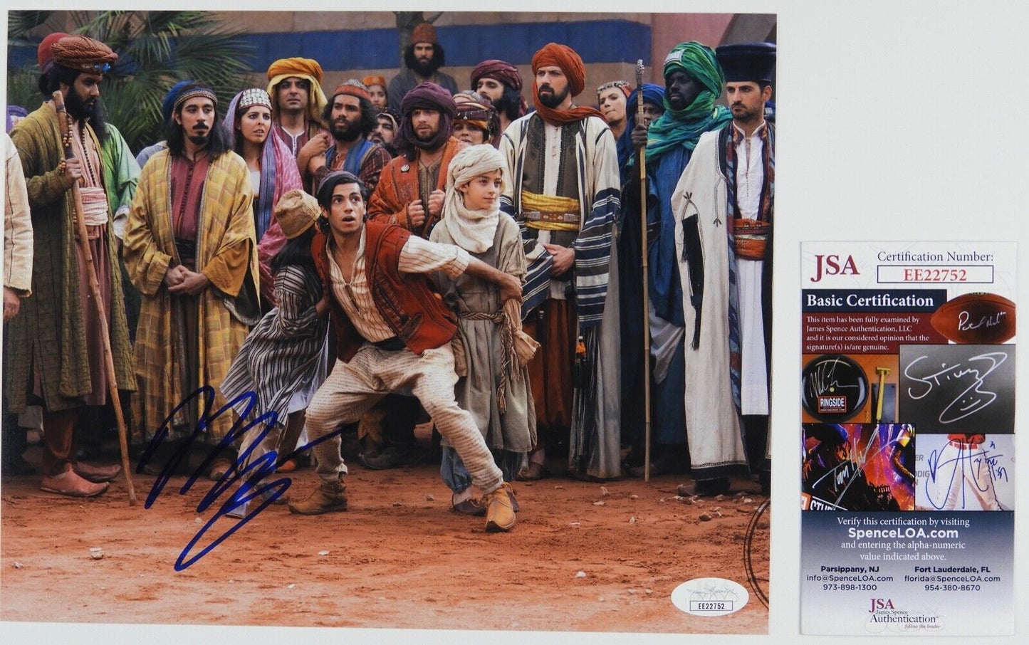Mena Massoud Aladdin Autograph Signed 8 x 10 JSA COA