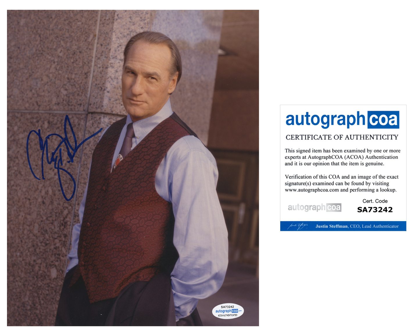 Craig T. Nelson ACOA Signed Autograph 8 x 10 Photo