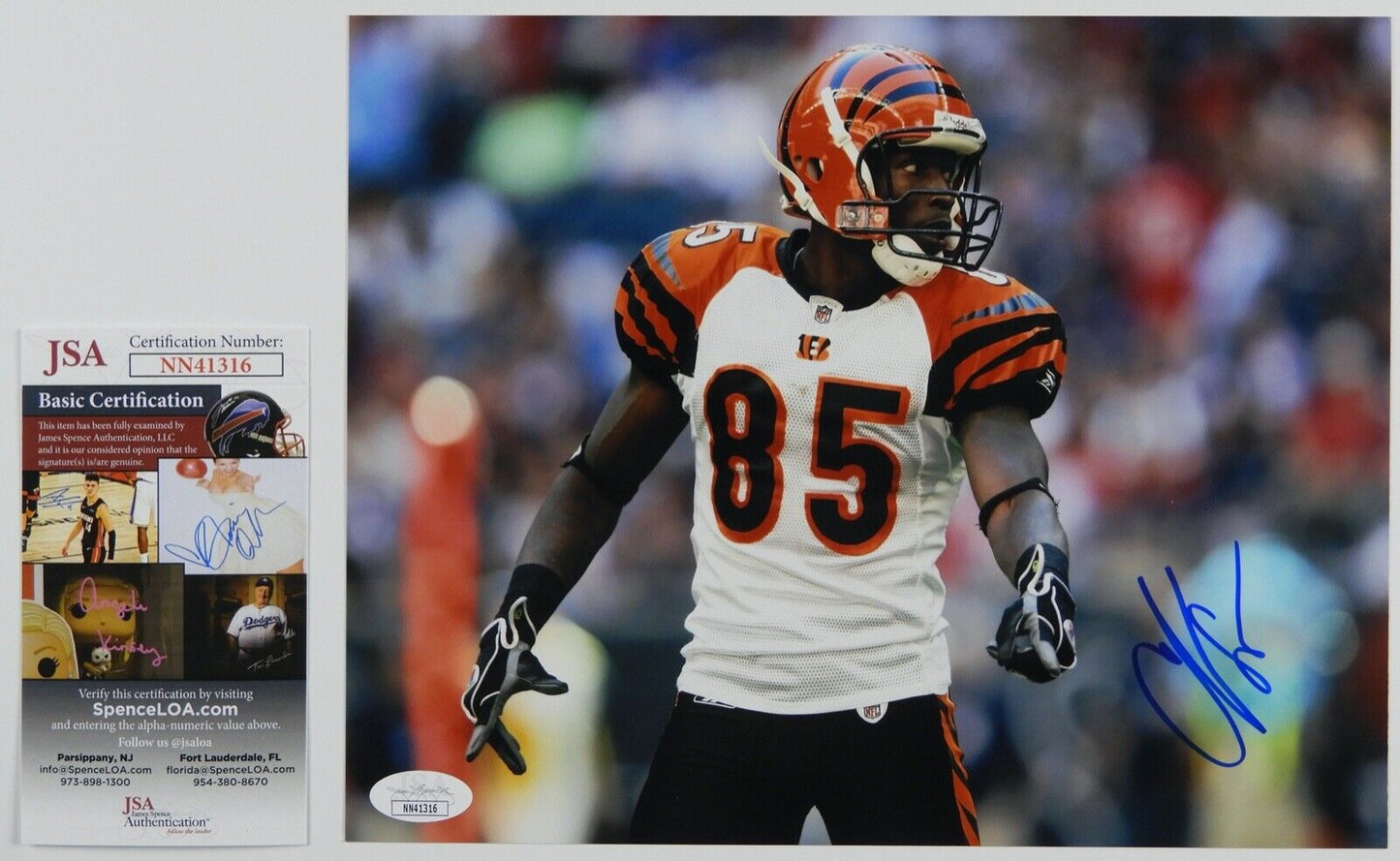 Chad Johnson Signed Autograph JSA COA Photo Cincinatti Bengals