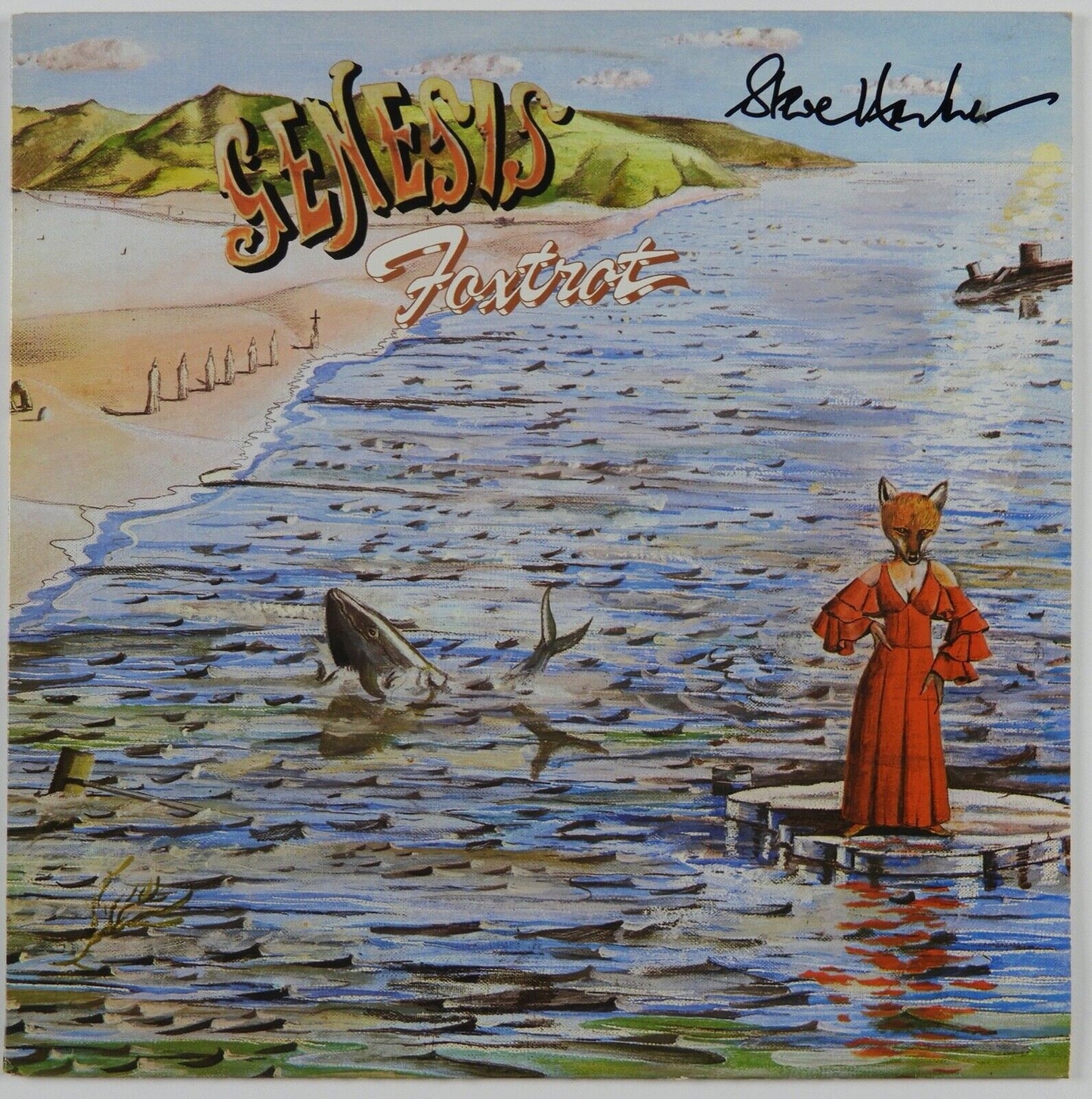 Genesis Steve Hackett JSA Signed Autograph Album Record LP Foxtrot