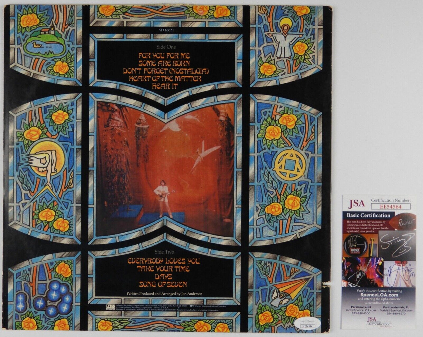 Jon Anderson YES JSA Signed Autograph Record Album Vinyl Songs Of Seven