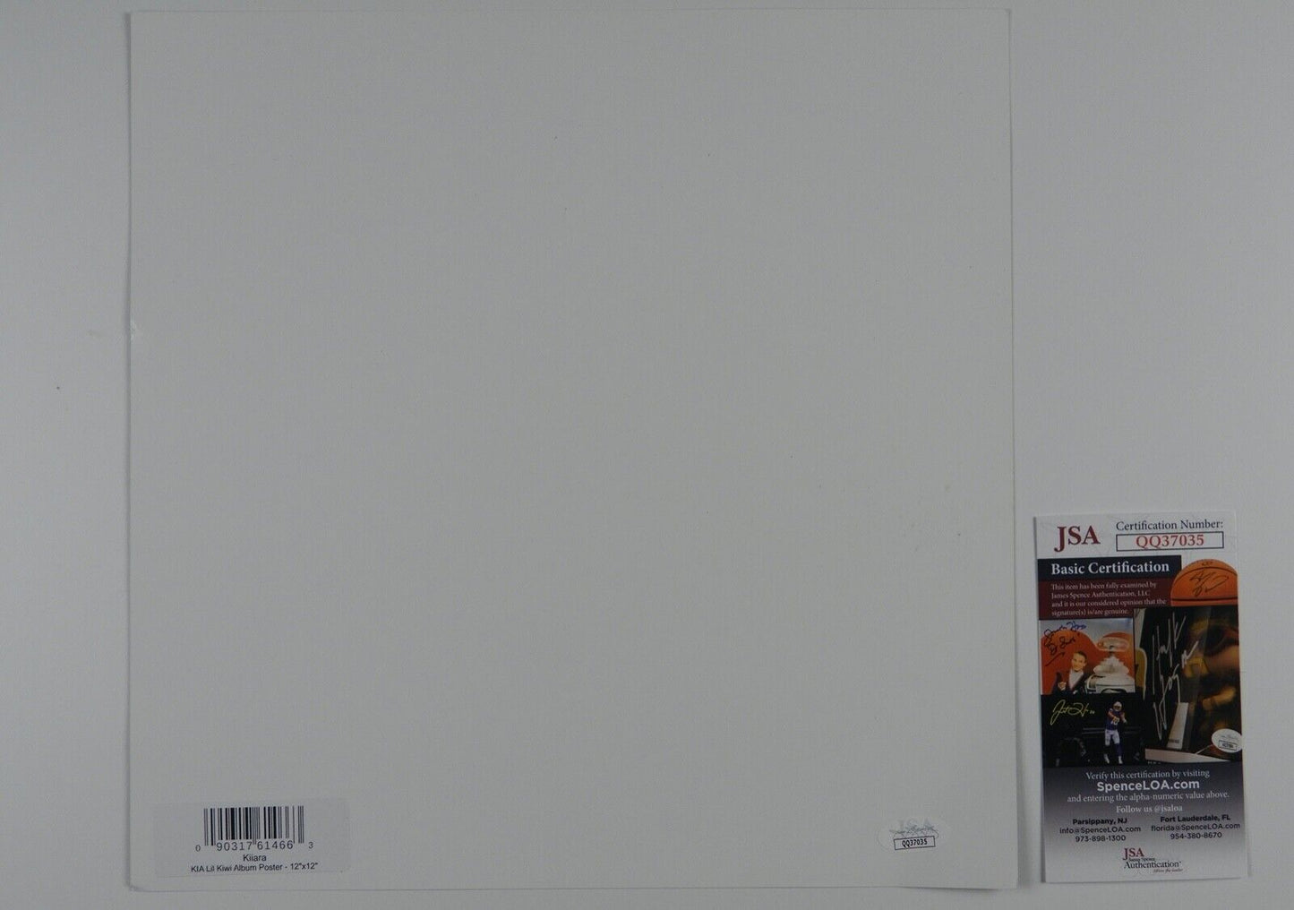 Kiiara Lil Kiiwi Signed JSA Autograph Album Flat 12" x 12"