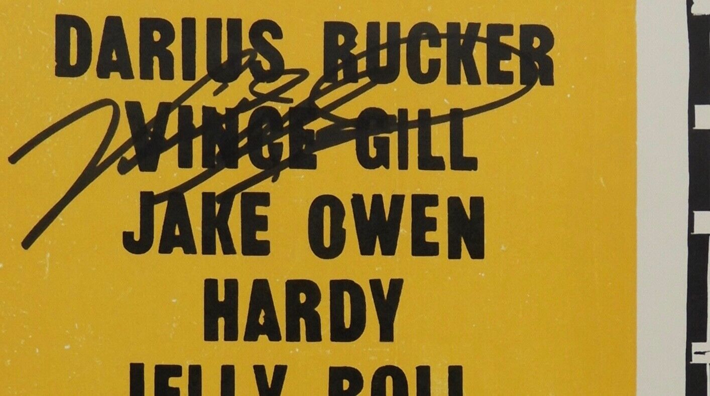 Darius Rucker Vince Gill Signed Autograph JSA Hatch Show Print Poster Ryman 2023