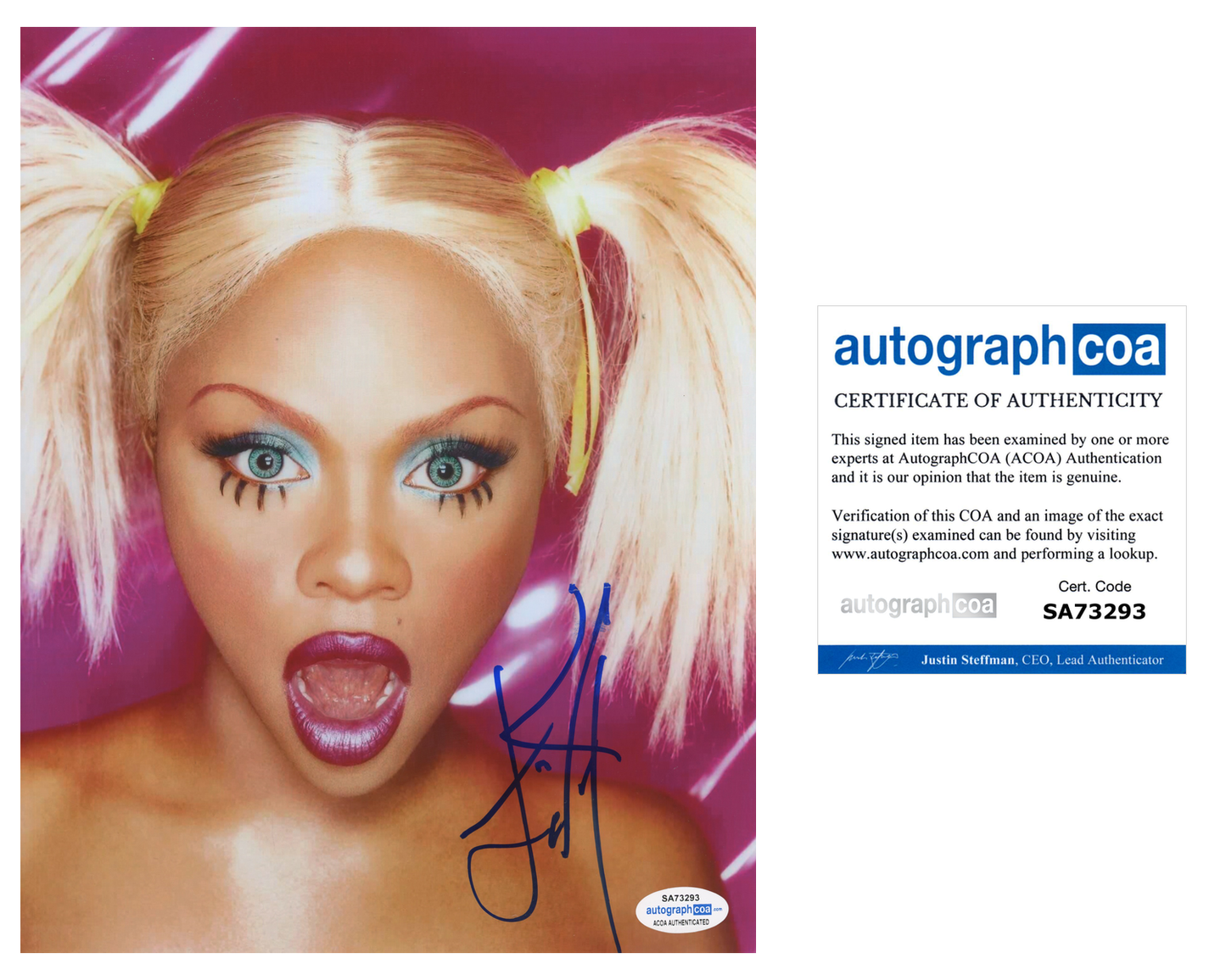 Lil Kim Signed ACOA Signed Autograph 8 x 10 Photo
