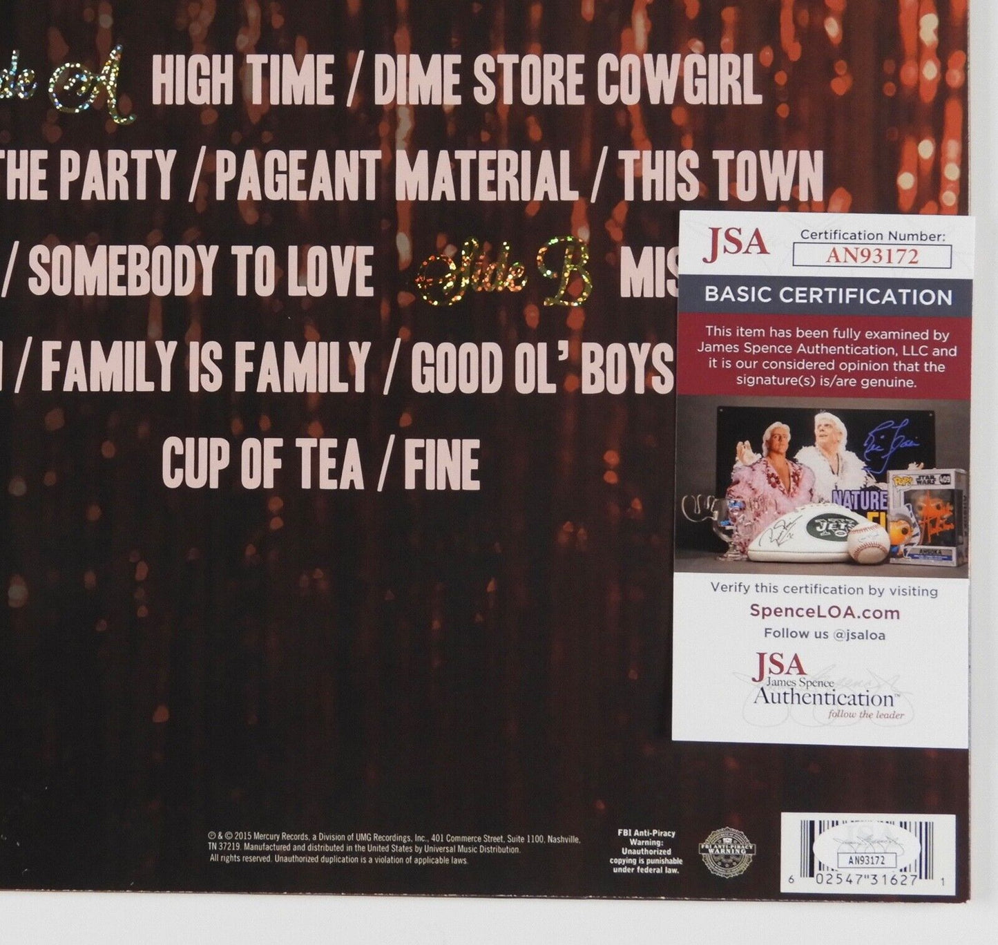 Kacey Musgraves JSA Signed Autograph Album Record Vinyl Pageant Material