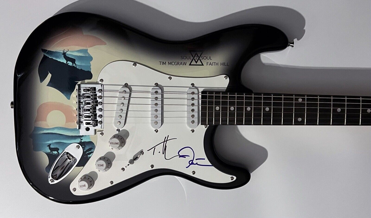 Tim McGraw Faith Hill signed guitar JSA Autograph Signed Stratocaster Guitar