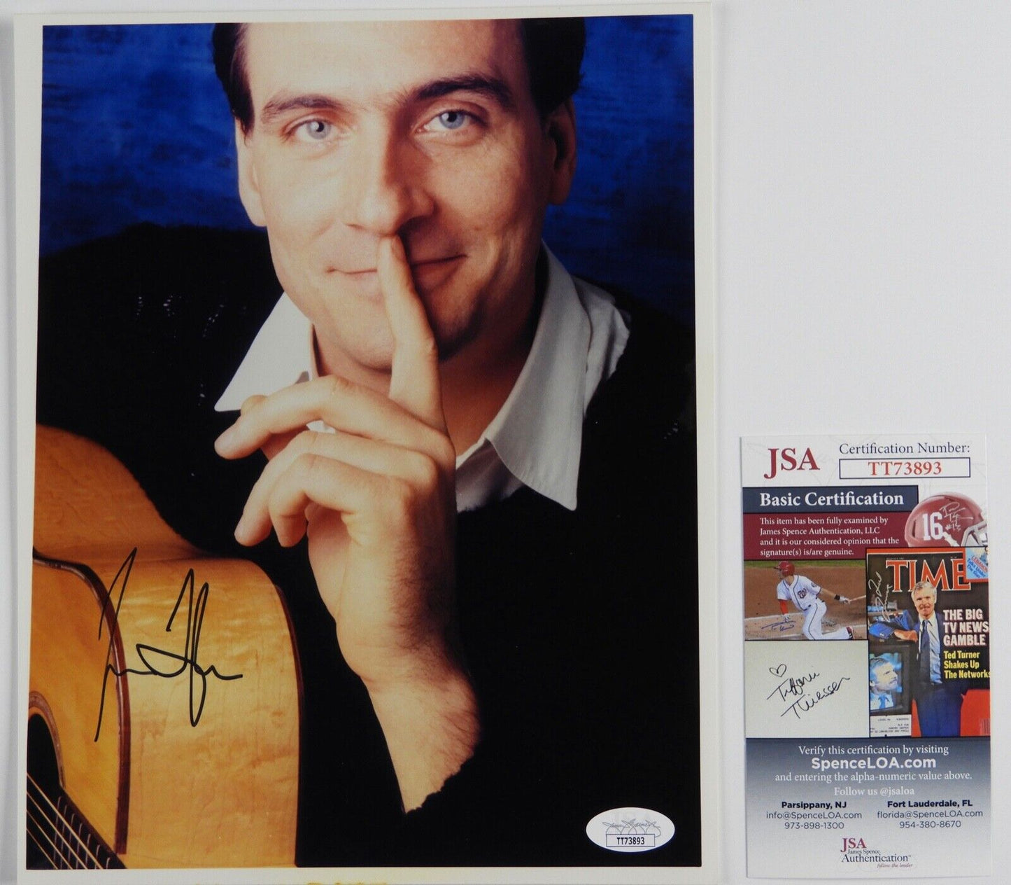 James Taylor Signed Autograph JSA COA 8 x 10 photo