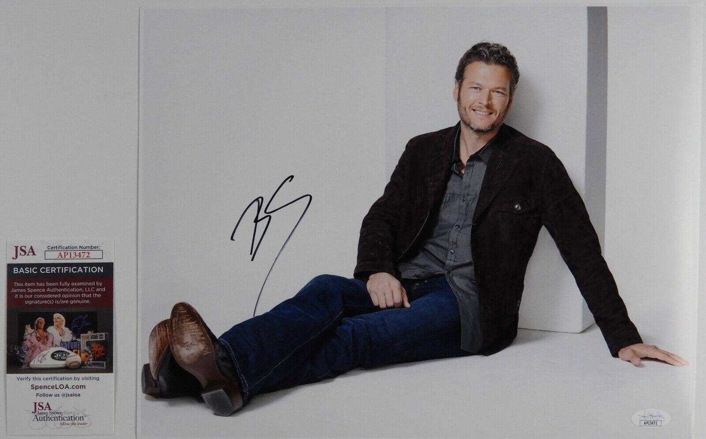 Blake Shelton JSA Autograph Signed 11 x 14 photo