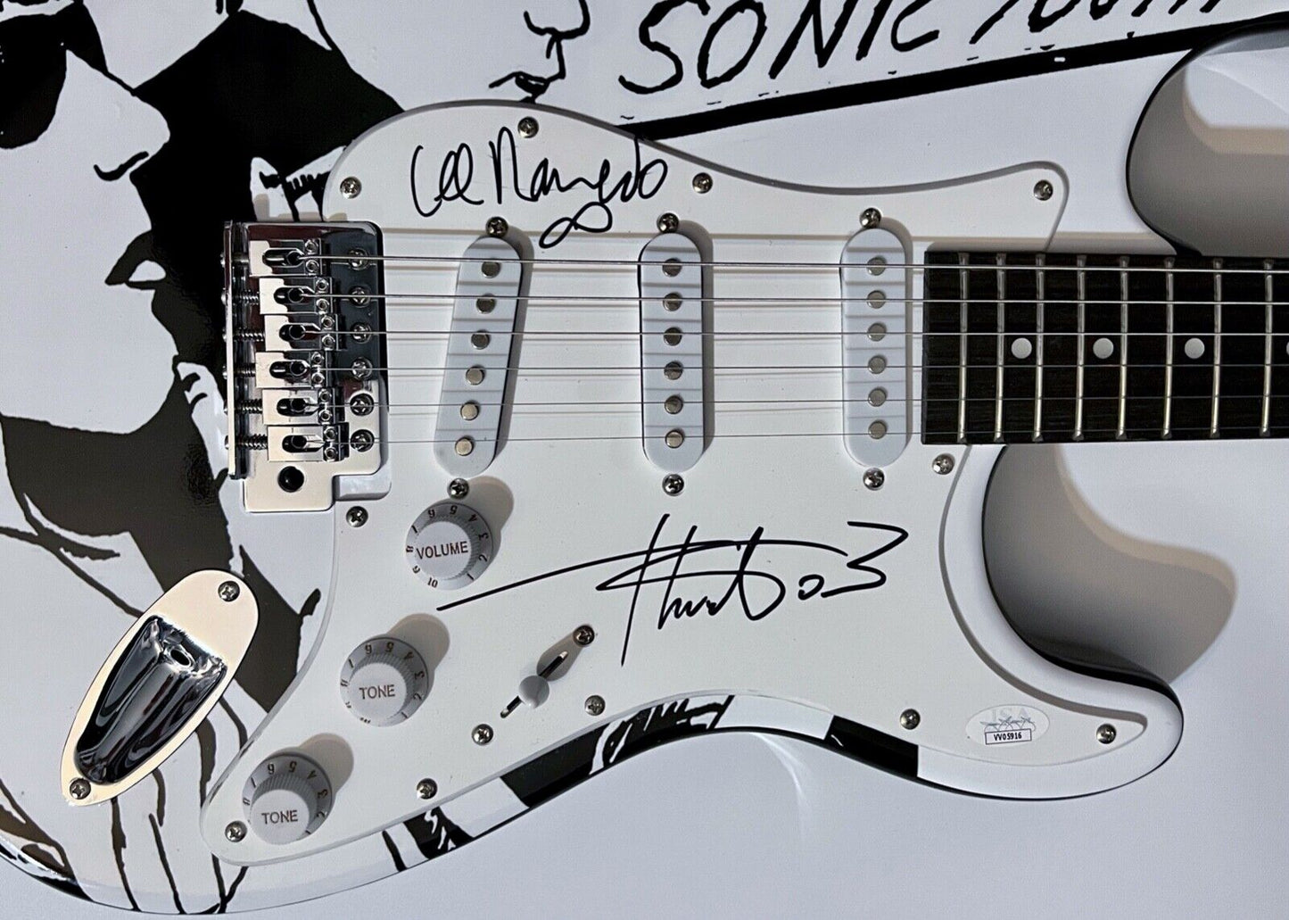 Sonic Youth JSA Autograph Signed Stratocaster Guitar Thurston Moore Lee Ranald