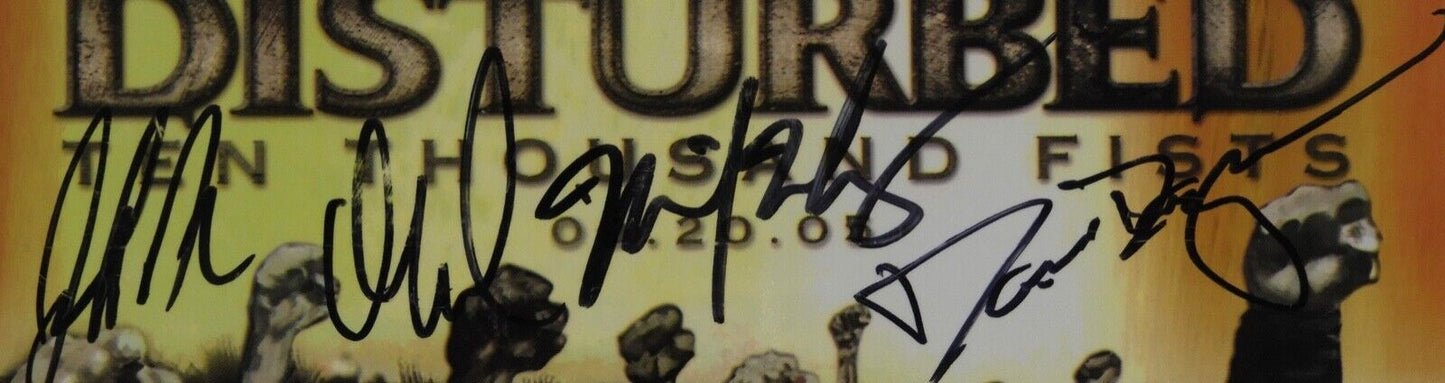 Disturbed JSA Signed Autograph Sticker Fully Signed