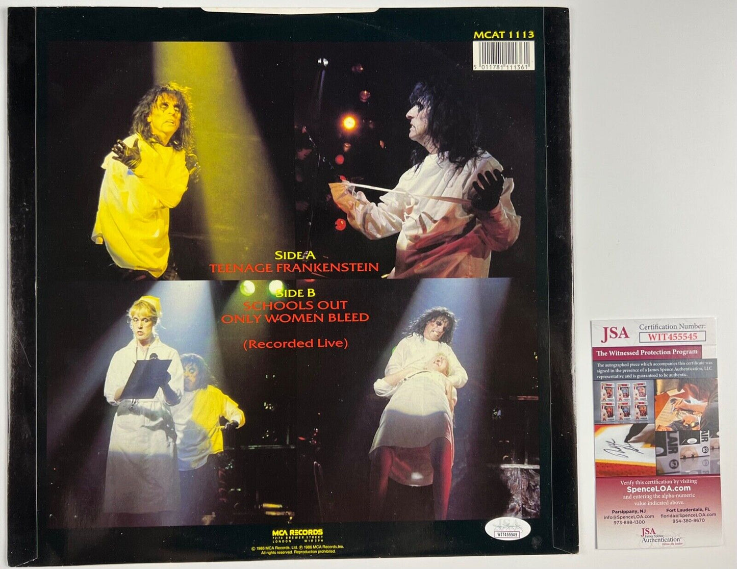 Alice Cooper JSA Signed Autograph Album Record LP Teenage Frankenstien