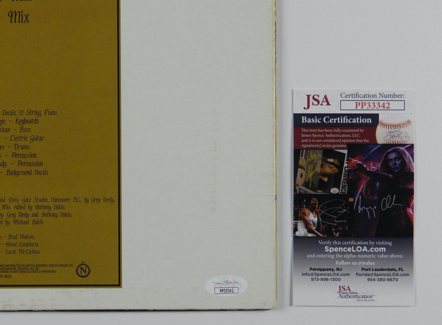 Sarah McLachlan JSA Signed Autograph Album Record LP VOX
