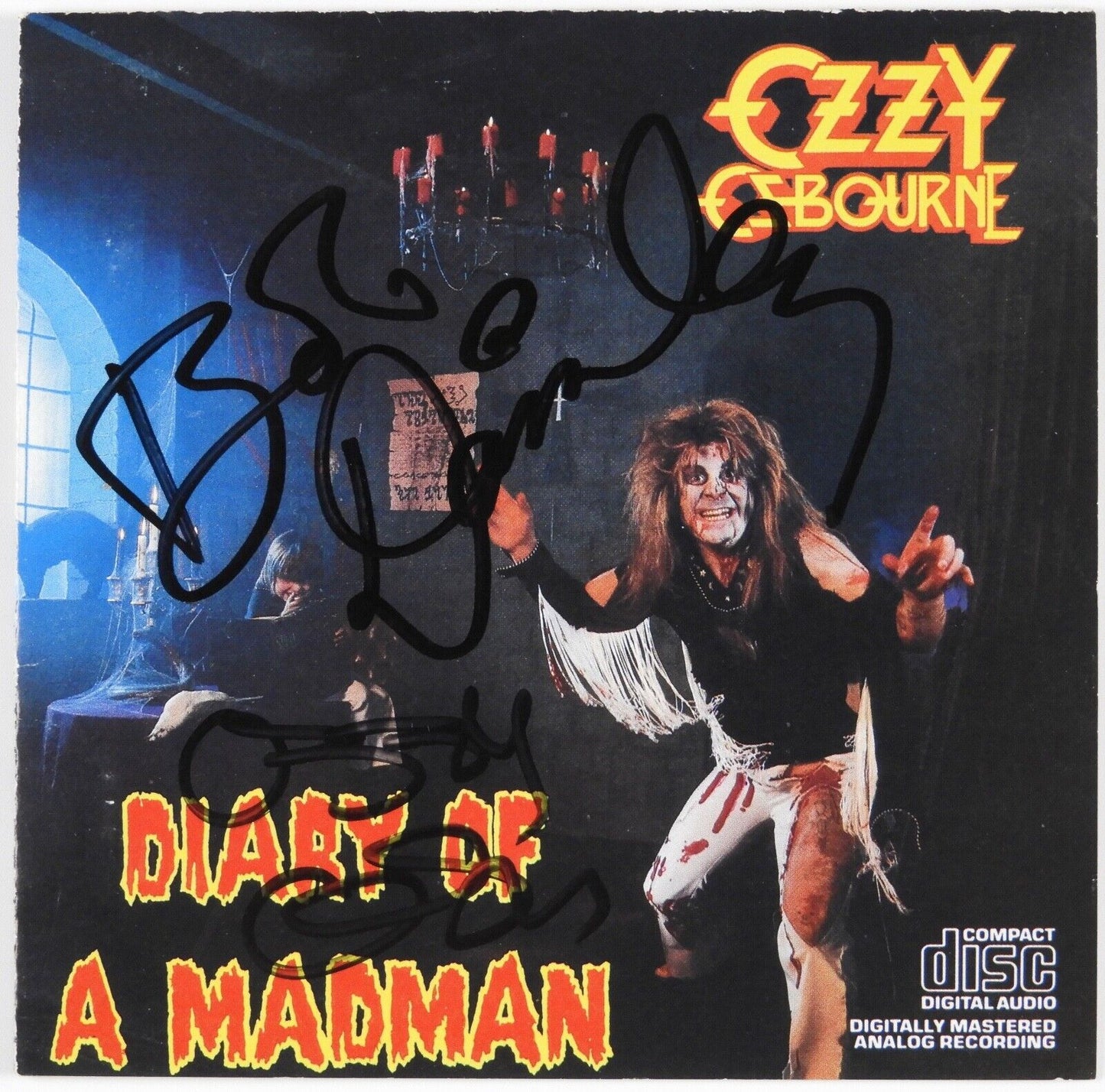 Ozzy Osbourne Autograph Signed CD Bob Daisley Diary Of a Madman