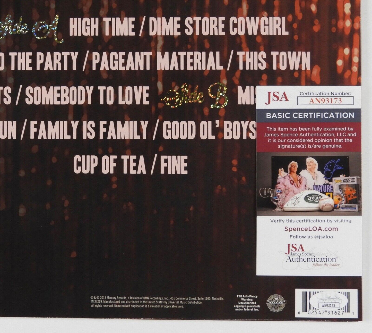 Kacey Musgraves JSA Signed Autograph Album Record Vinyl Pageant Material
