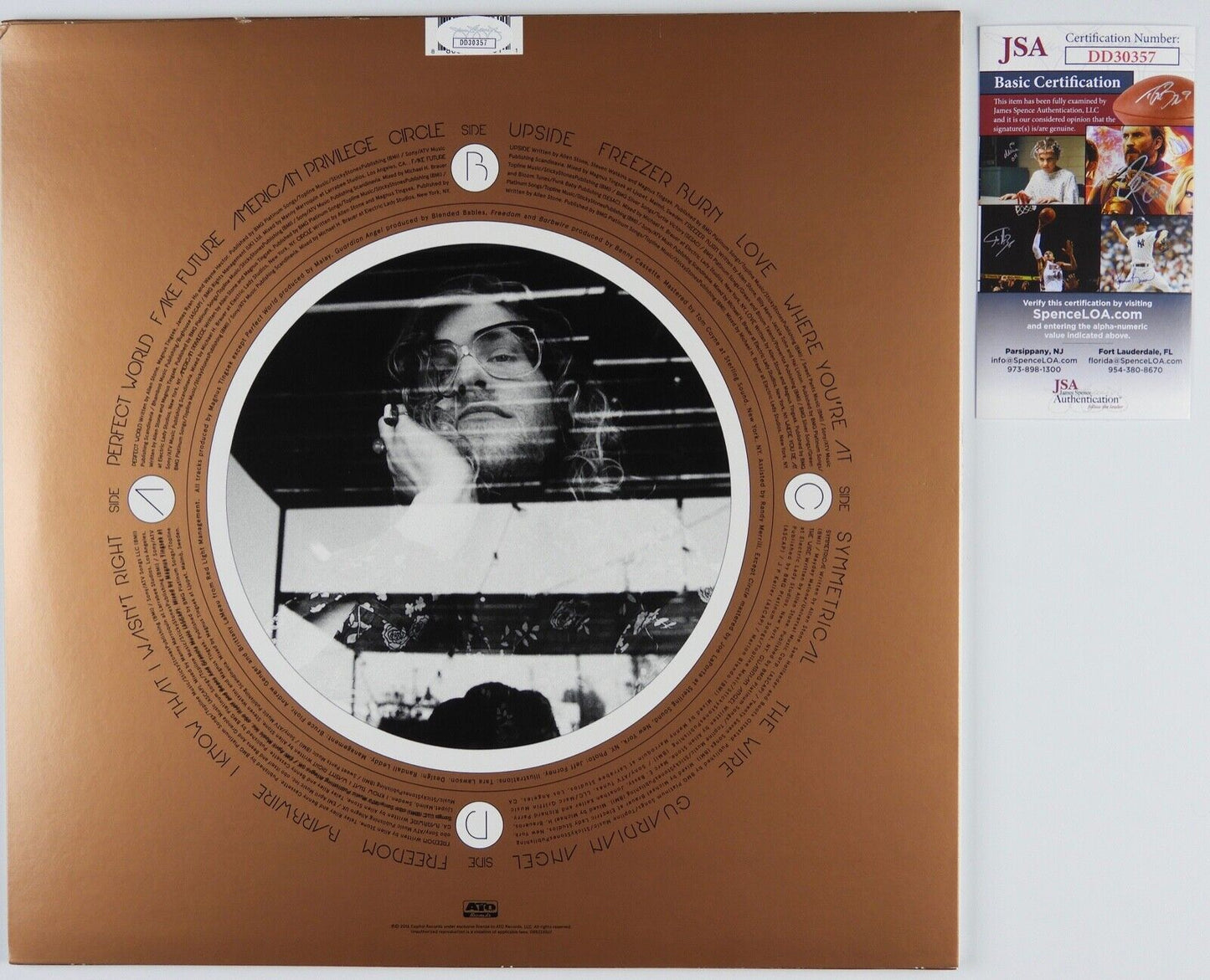 Allen Stone JSA Signed Autograph Record Album Vinyl Radius