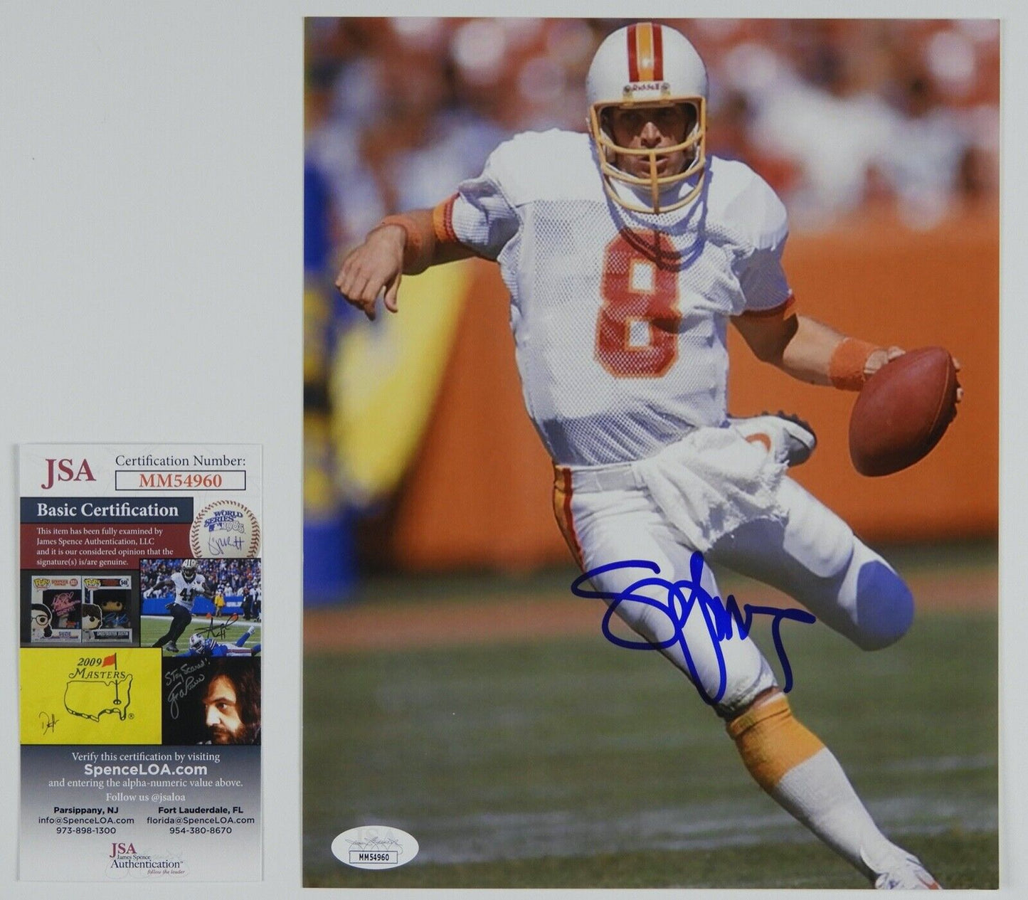 Steve Young JSA Autograph Signed 8 x 10 photo Tampa Bay Bucs Football