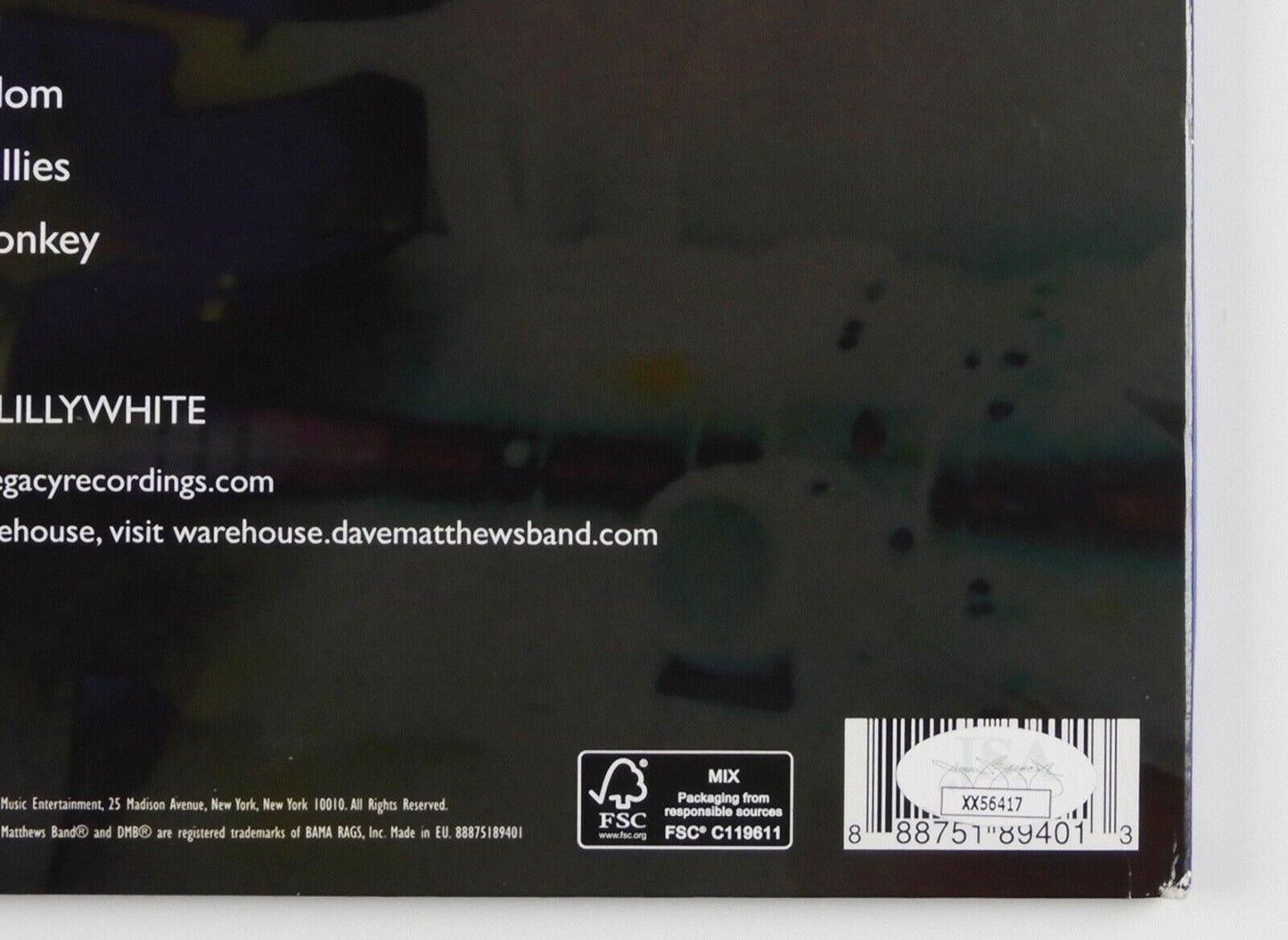 Dave Matthews Band JSA Autograph Signed Record Album Crash