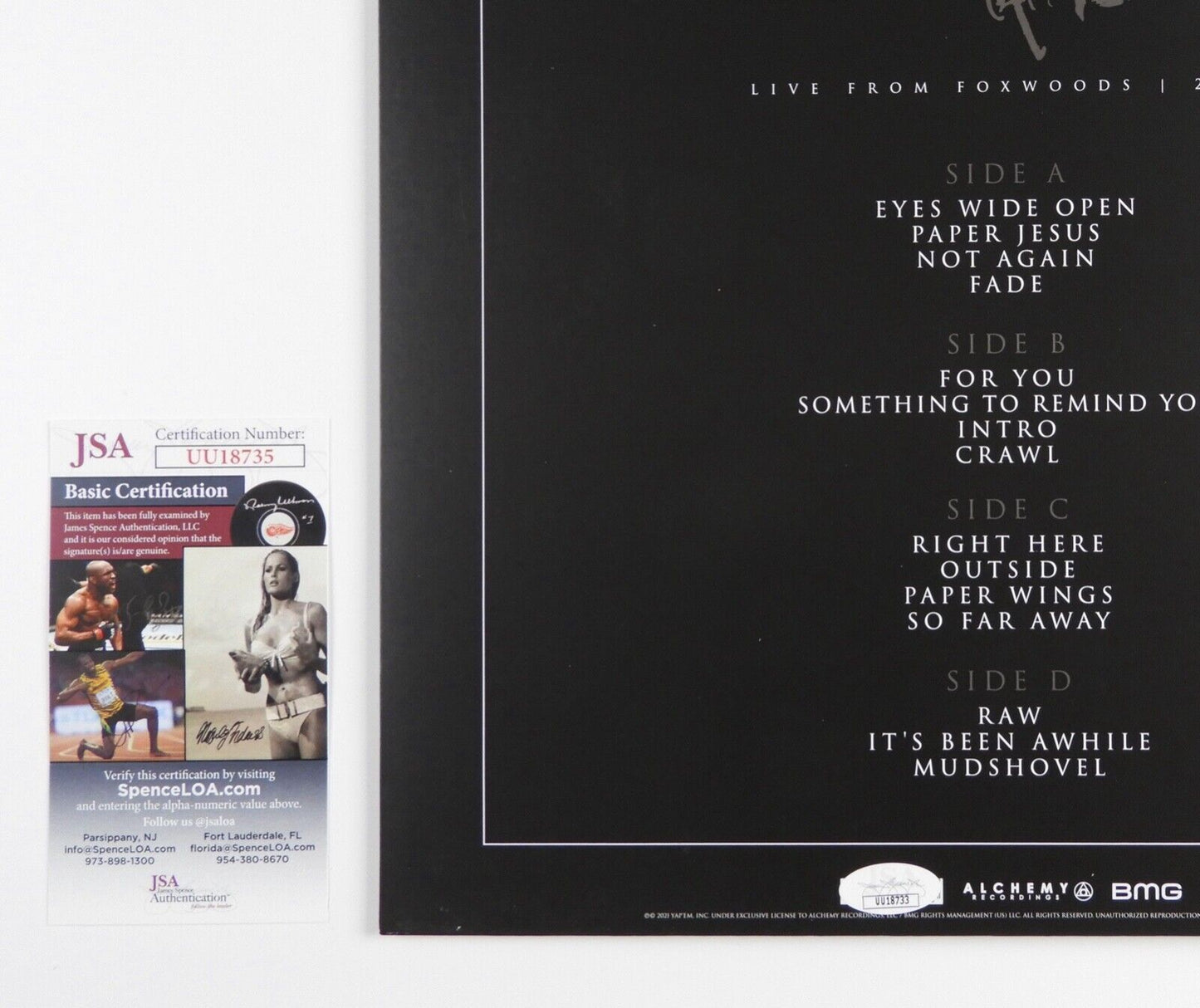 Staind JSA Signed Autograph Record Album Vinyl Fully Signed Live From Foxwoods