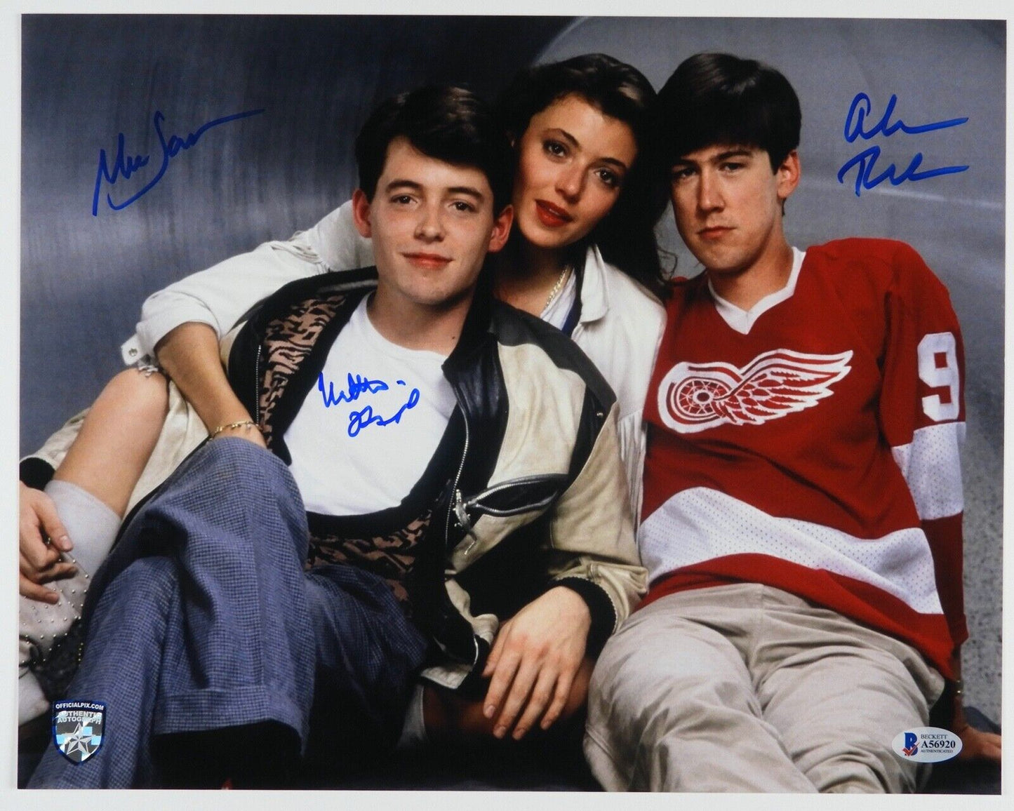 Ferris Bueller's Day Off Autograph Signed 11 X 14 Signed Photo Beckett Cast